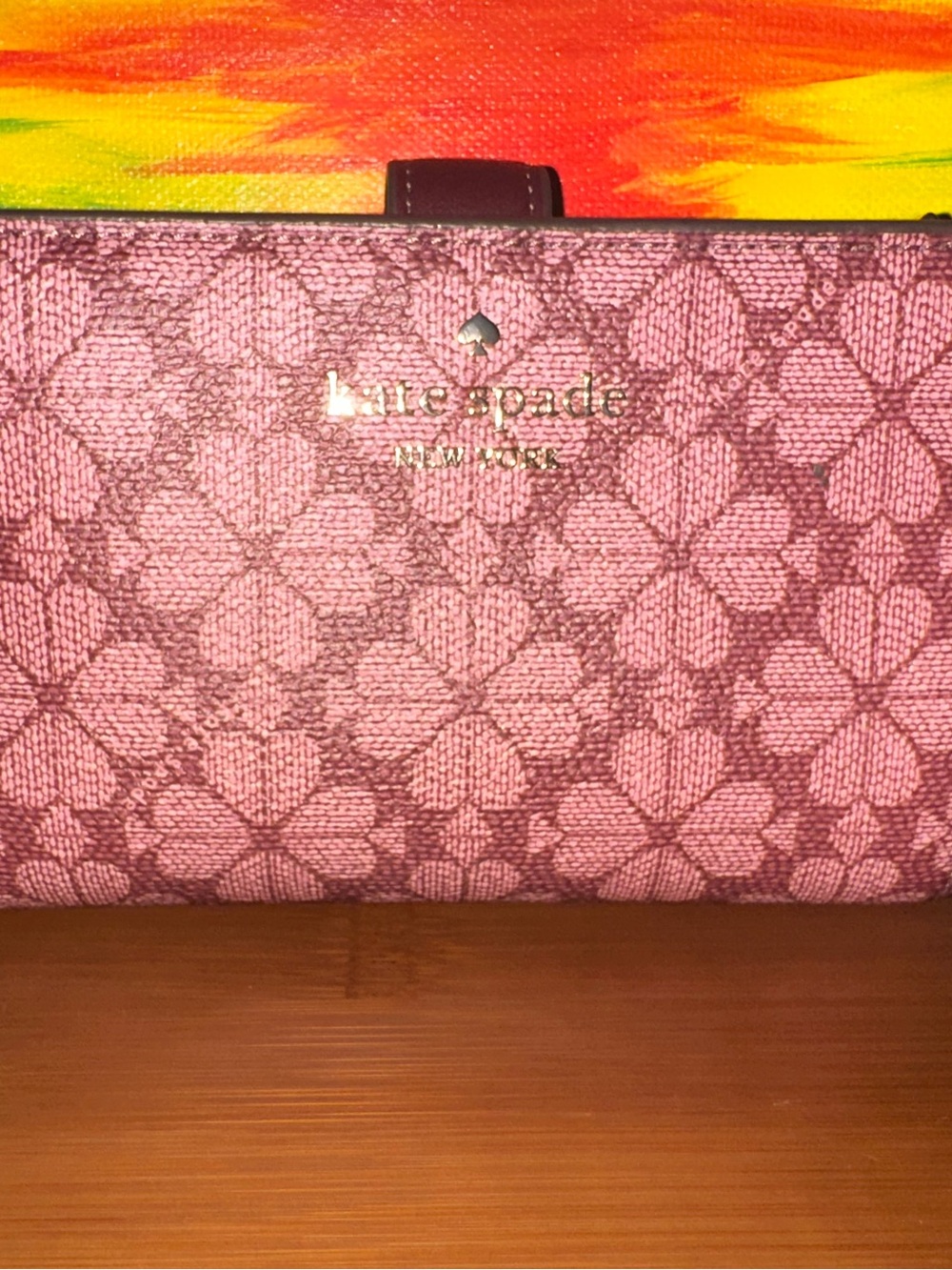 NWT Kate Spade Pink Floral Jacquard Continental Wallet